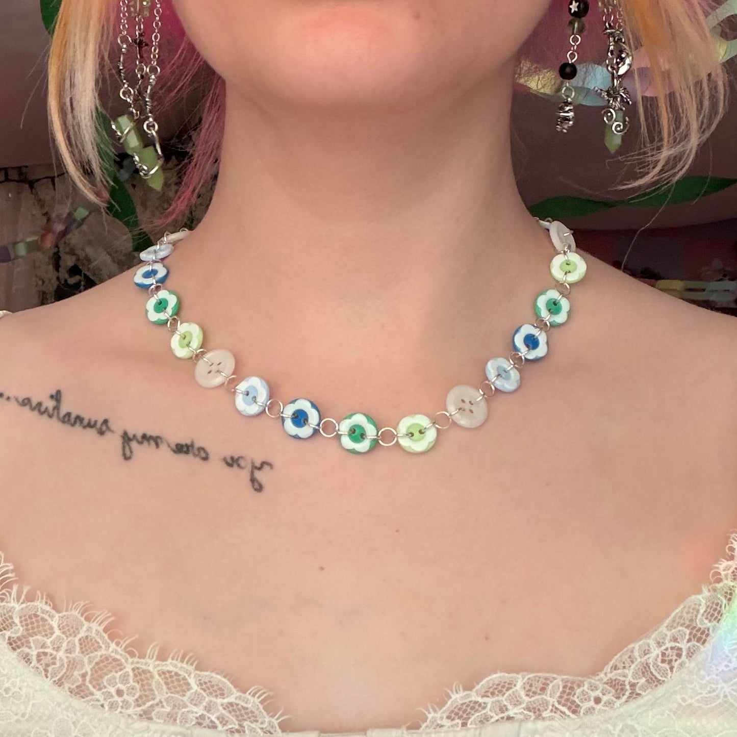 Reversible Northern Lights Choker Necklace