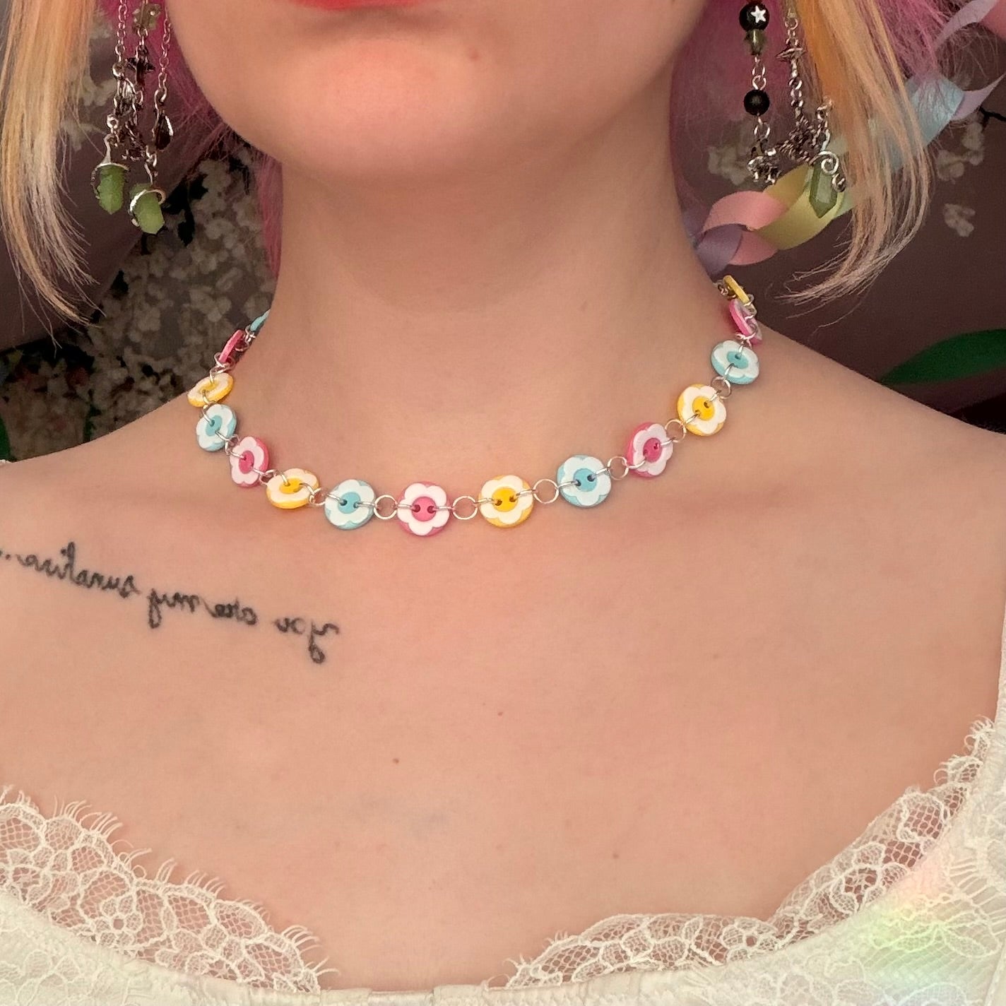 Reversible Candy Choker Necklace