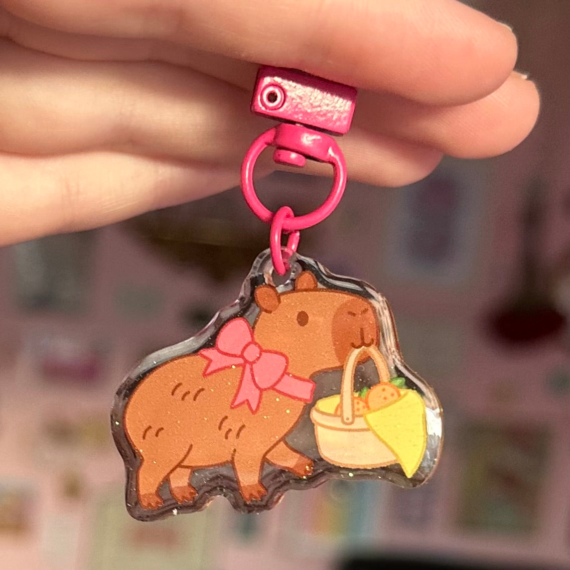 Epoxy Capybara Keychains