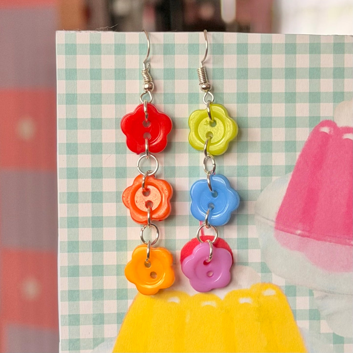Rainbow Flower Earrings