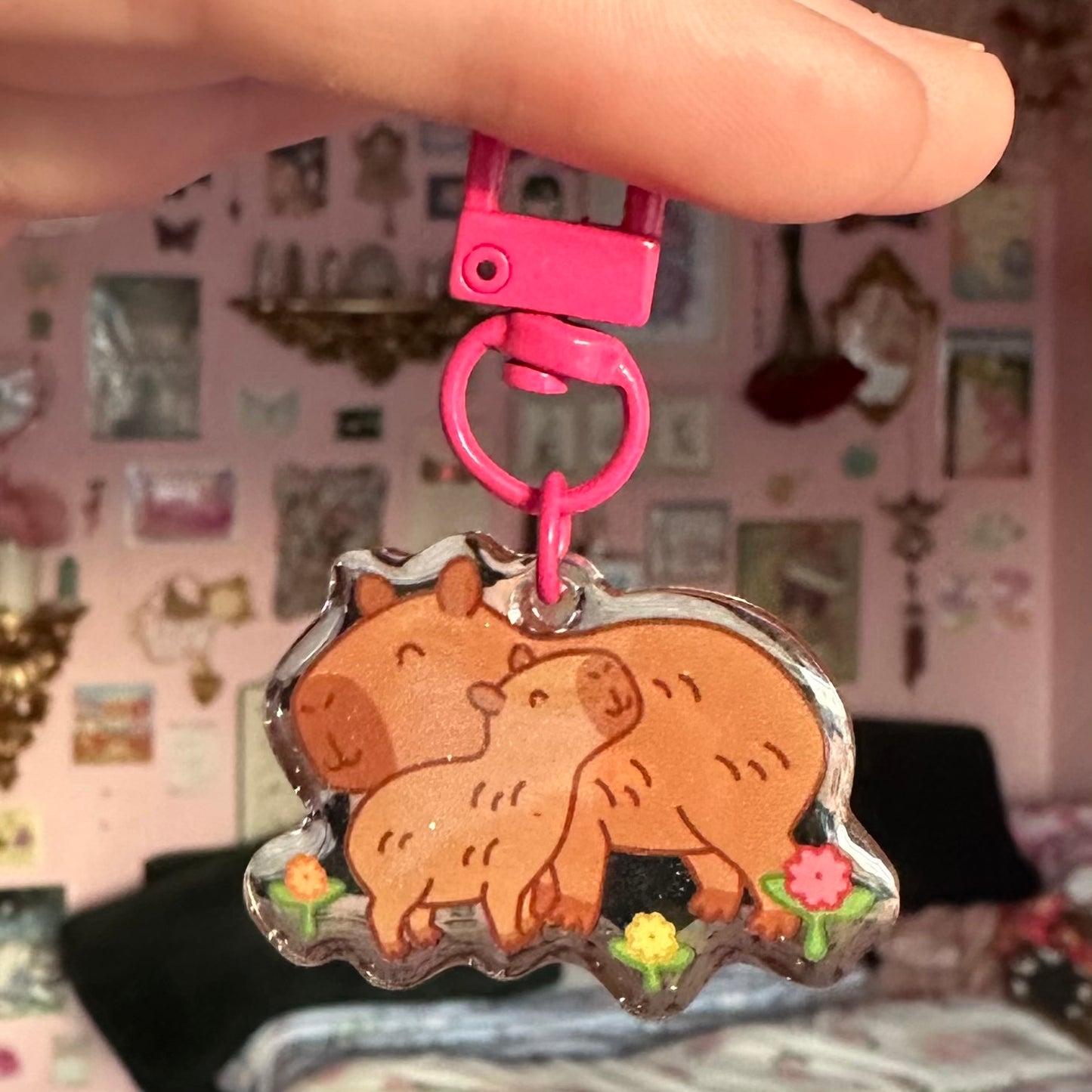 Epoxy Capybara Keychains