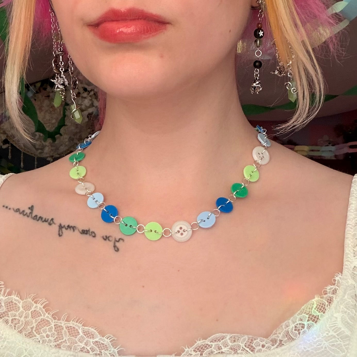 Reversible Northern Lights Choker Necklace