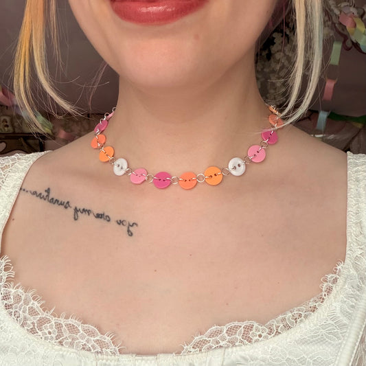 Reversible Sunset Choker Necklace